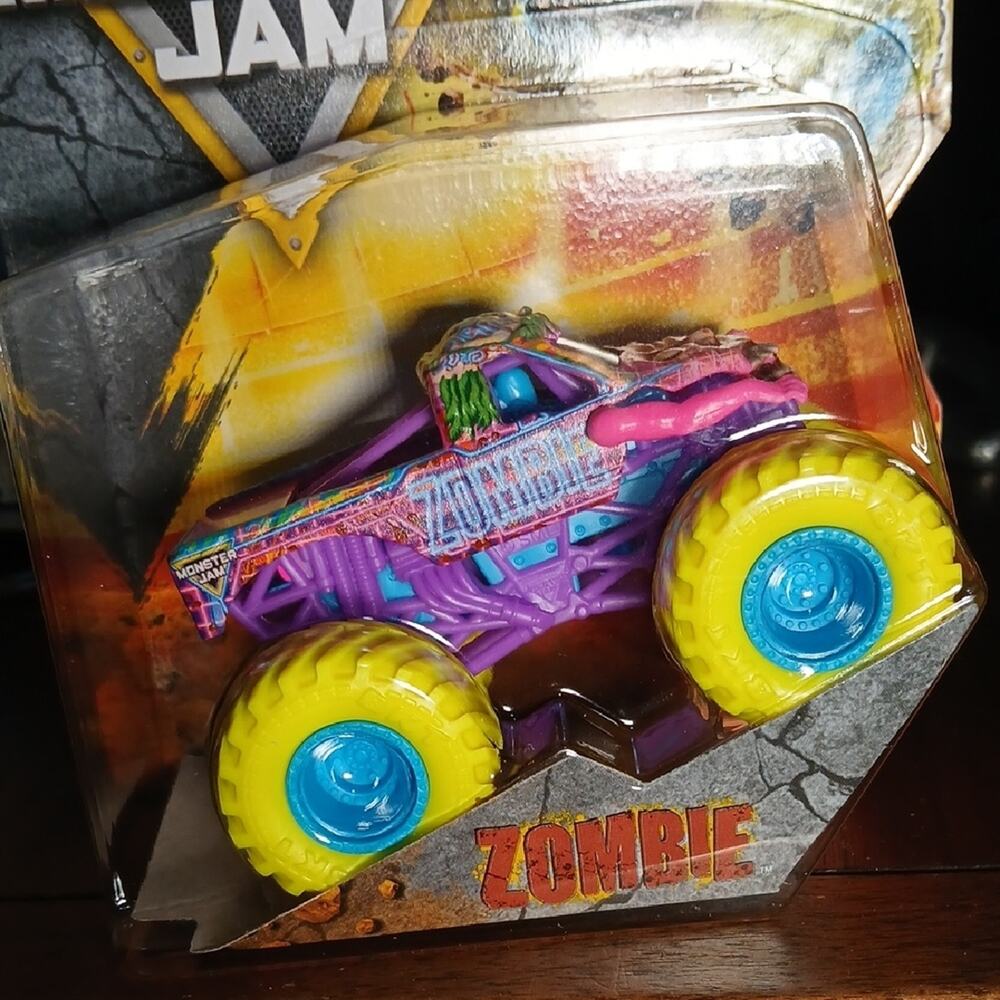 Zombie Cyberflare Series 45 Monster Jam Truck - Purple and Yellow Pink